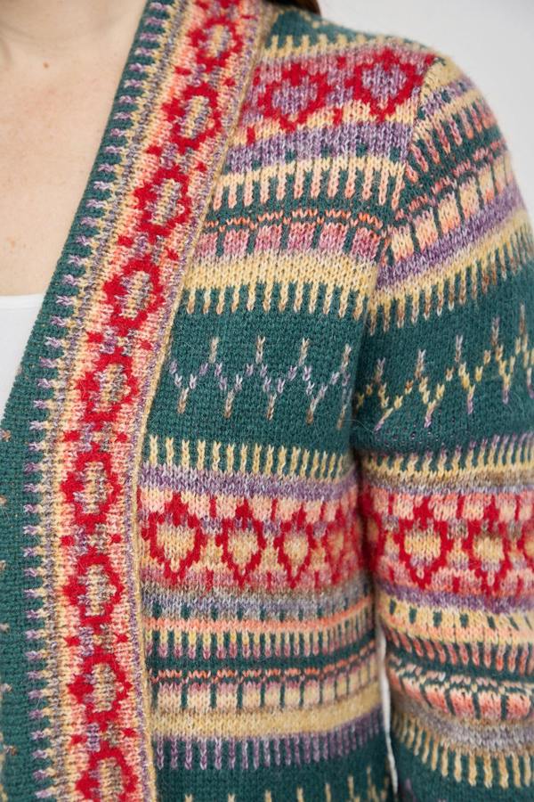 Mudflower Fair Isle Longline Knit Cardigan