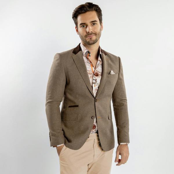 THE CREATIVE CONTRAST COAT - Premium Men's Patterned Shirt by Claudio Lugli | Bold Design, Tailored Fit, Best Printed Shirts