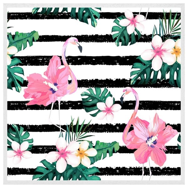 Benjamin Tate Design Floral flamingos (Picture Frame)