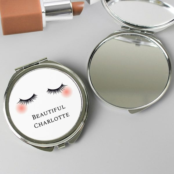 Personalised Memento Company Personalised Eyelashes Compact Mirror