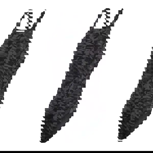 Black Speedo Hyperboom Allover Medalist swimsuit with geometric pattern