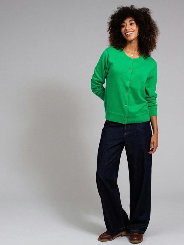 Kite Womens Organic Sandecotes Knit Cardigan Parakeet