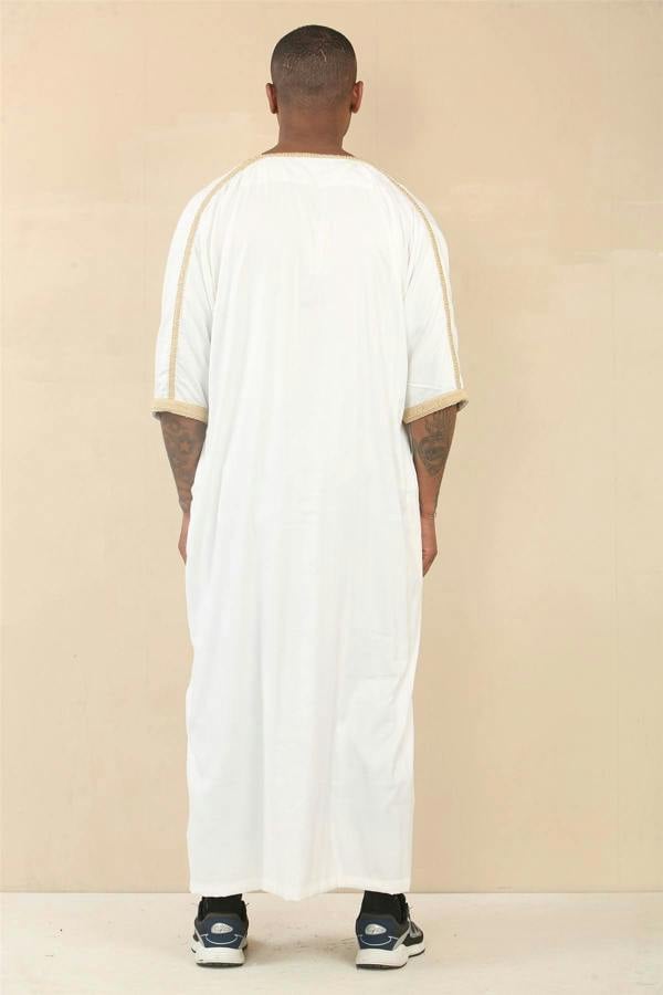 Infinity Leather Men's Moroccan Thobe Jubba Robe Eid Djellaba Gandoura