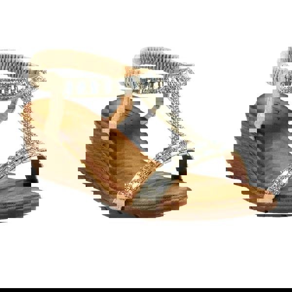 Lunar Womens/Ladies Macie Wedge Sandals - Silver - 