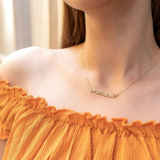 Spero London Sterling Silver Jewelled Mama Necklace