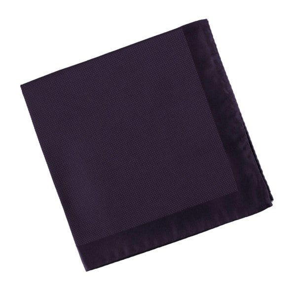 Alexander McQueen woven silk pocket square pochette in dark purple