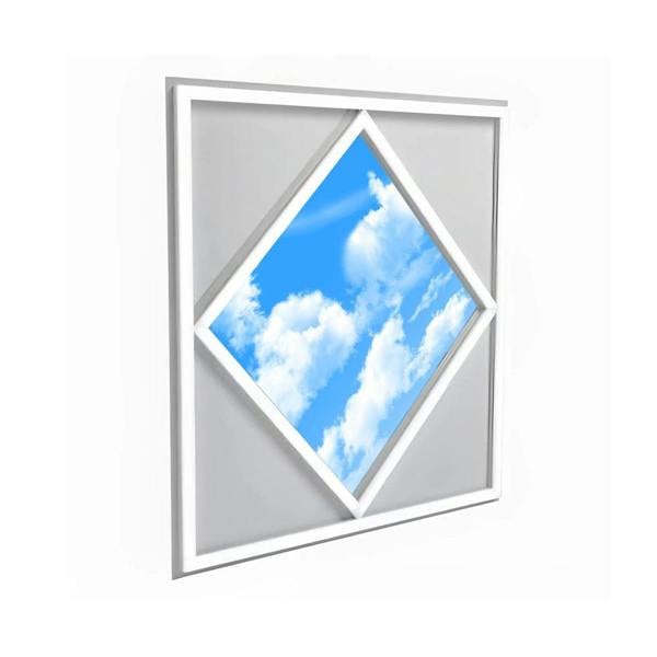 ENER-J 60x60cm Diamond Sky & Cloud Ceiling LED Panel Light - 70W, Cool White | Pack of 2 - 6500K