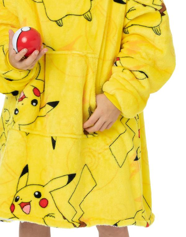 Pokemon Unisex Kids Yellow Pikachu Blanket Hoodie (One Size)