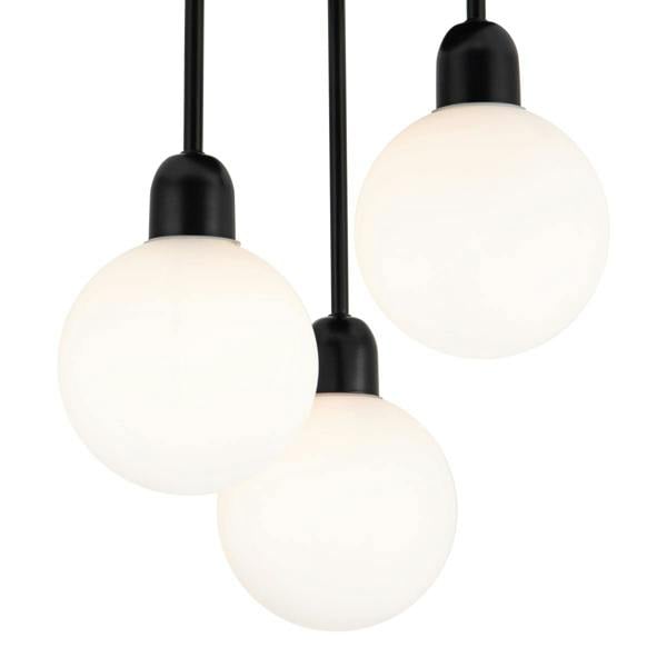 COSYLYTE Broome Bathroom 3 Light Opal Glass Ceiling Light