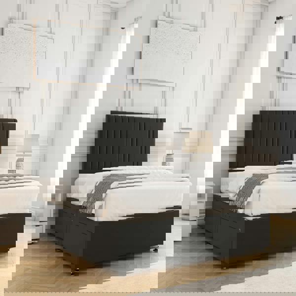 24" Headboard with Mattress in Black