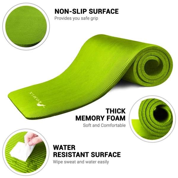 ROMIX Yoga Mat 15MM Black
