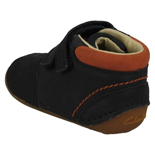 Clarks Childrens Clarks Soft Hook & Loop Ankle Boots Tiny Play T