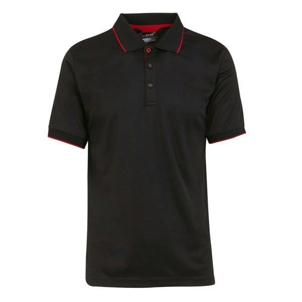 Regatta Professional Mens Short-Sleeved Polo Shirt - Black/Classic Red
