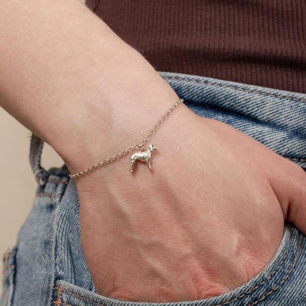 Mylee London Bedlington Terrier Chain Bracelet - Personalised - Sterling Silver