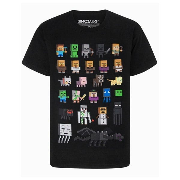 Minecraft Childrens/Kids Sprites T-Shirt - Black