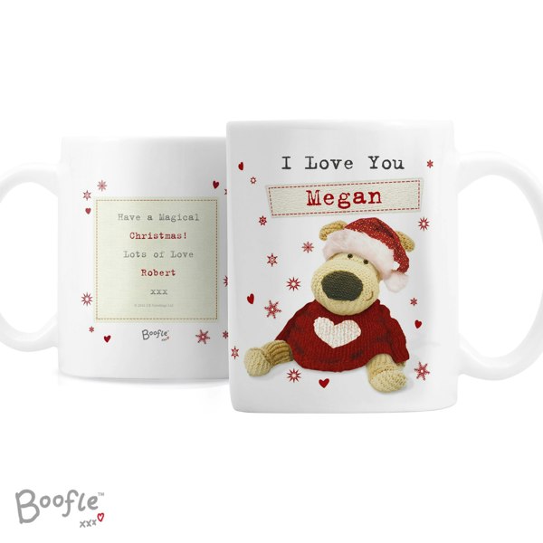 Personalised Memento Company Personalised Boofle Christmas Love Mug