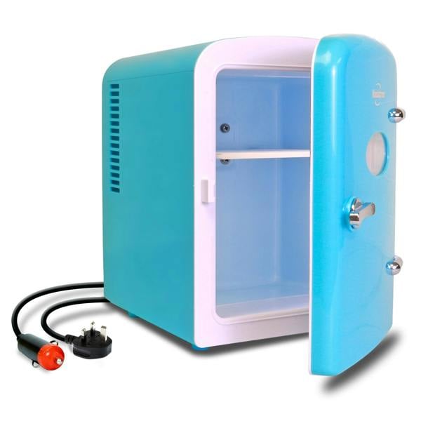 Koolatron 4L Mini Fridge For Bedrooms 6 Can Table Top 12V Portable Cooler Skincare Green