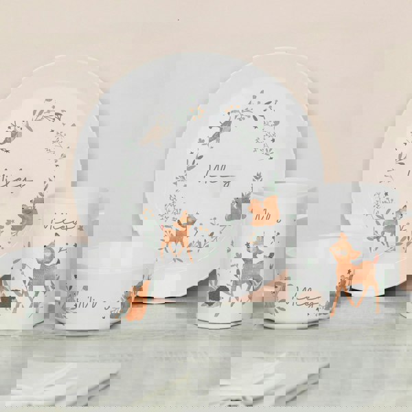 Personalised Memento Company Personalised Woodland Animals Breakfast Set