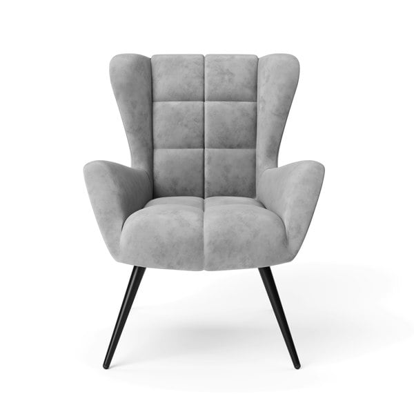 Dorel Home Dalton Accent Chair in Velvet Grey