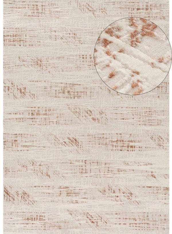 abstract rug, terra-cream colours, anti-allergic, and non-static properties