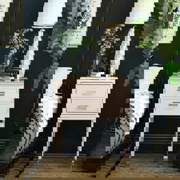 Dorel Home Westerleigh End Table with Drawer in Pink