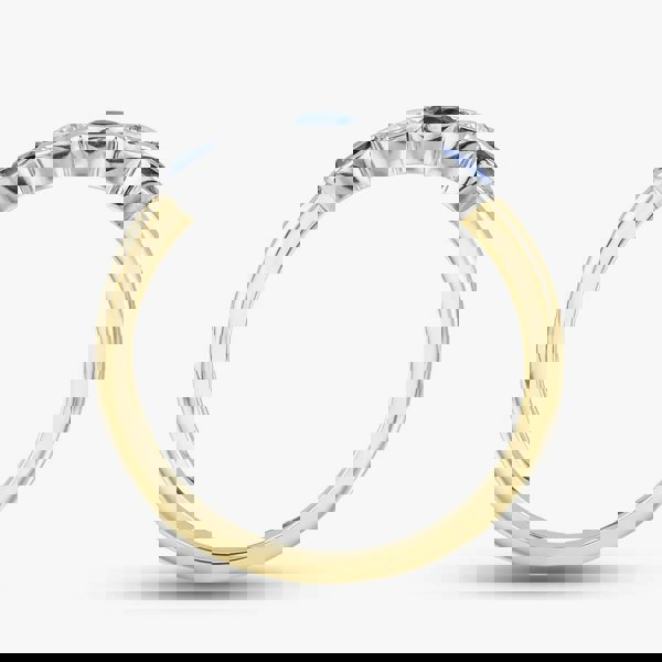 T. H. Baker 18ct Yellow Gold 0.40ct Brilliant Cut Sapphire & 0.20ct Diamond Five Stone Ring 23680