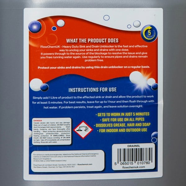 Samuel Alexander 5 Litre Heavy Duty Sink and Drain Unblocker