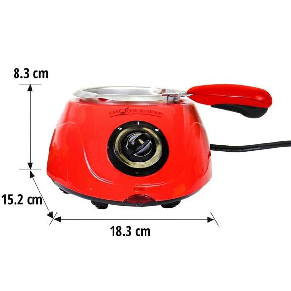 Total Chef Chocolate Melting Pot – 250g Electric Fondue Set For Chocolates, Candies & Dessert Dipping(Red)