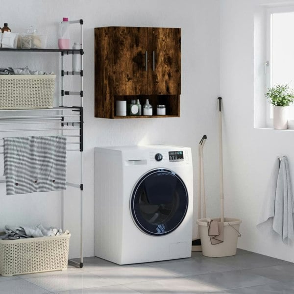 Berkfield Wall Cabinet Smoked Oak 60x31x70 cm Engineered Wood
