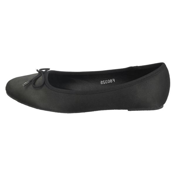 Spot On Ladies Spot On Satin Ballerinas