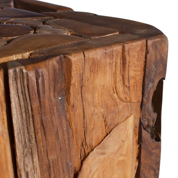 Berkfield Side Table 30x30x80 cm Solid Teak Wood