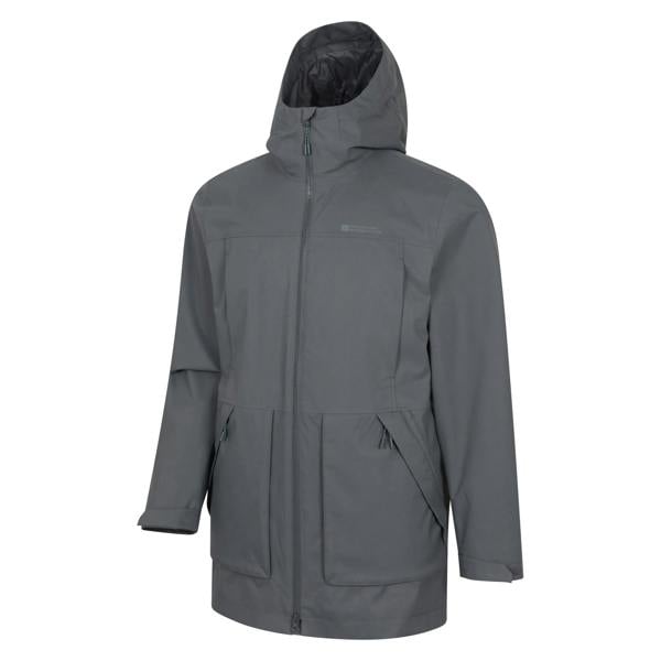 Mountain Warehouse Mens Harbour Waterproof Jacket - Grey - 