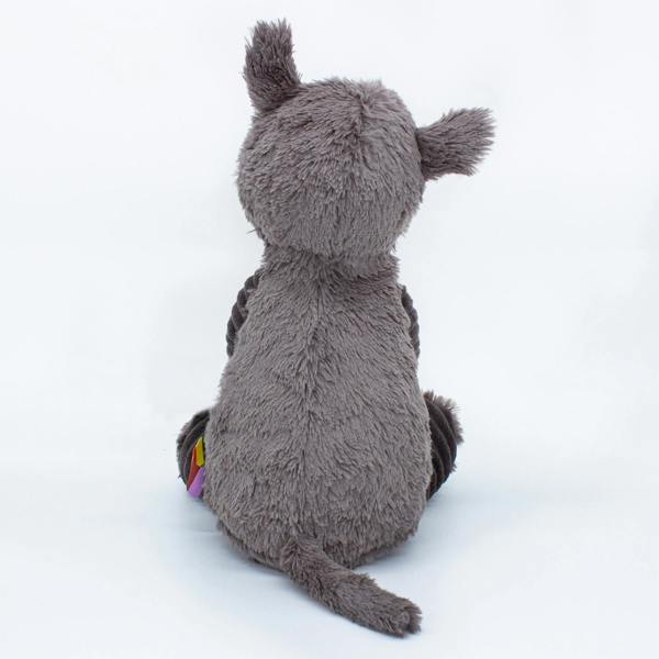 Les Deglingos Grosbisou the Rhino Plush - Grey
