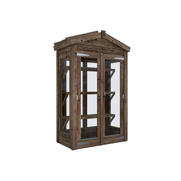 Dunster House Sprouthouse Miniature Wooden Greenhouse W1.2m x D0.6m / W4' x D2' with 4mm Glass and Automatic Vent Opener