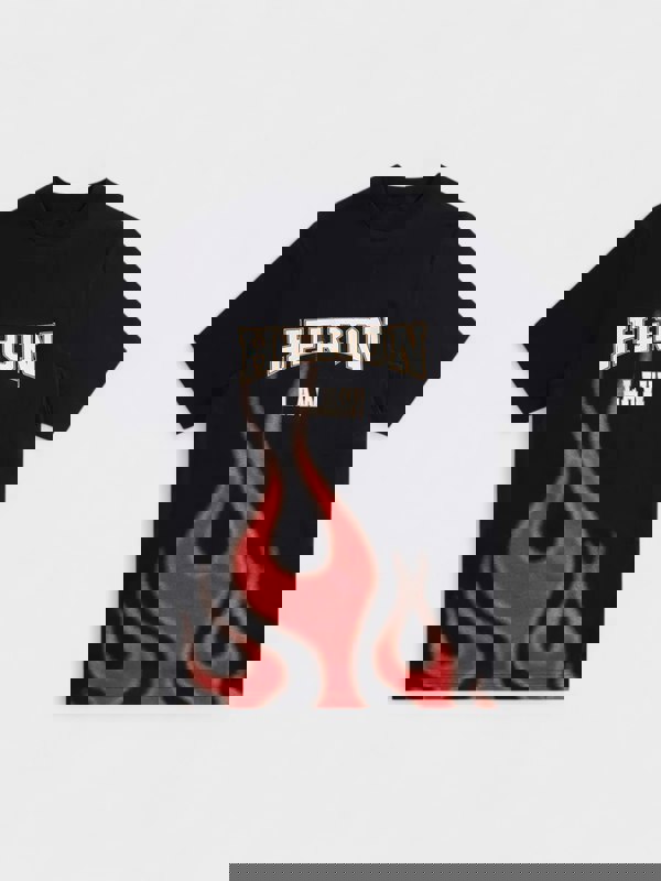 Heron Preston Heron Law Flames T-Shirt Black