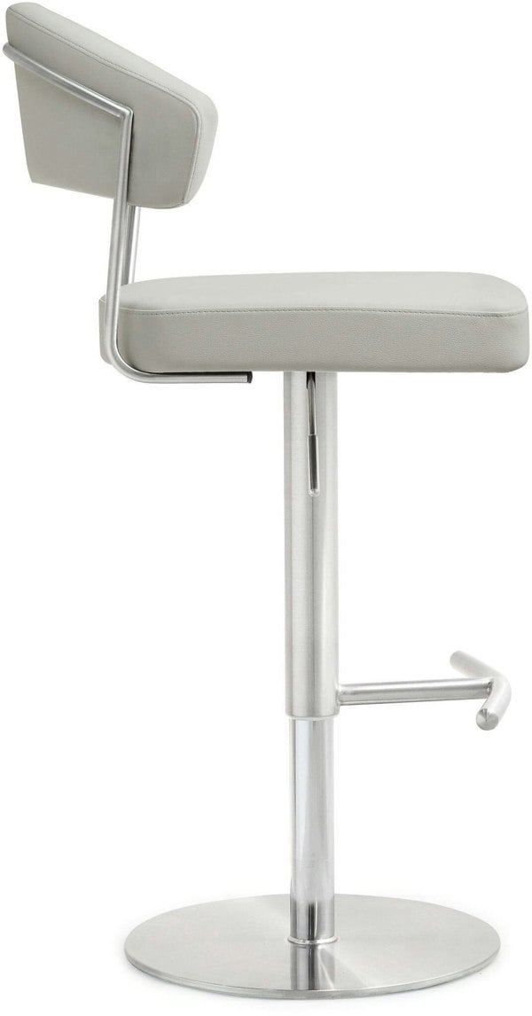 Furniture Edit Cosmo Light Grey Stainless Steel Barstool