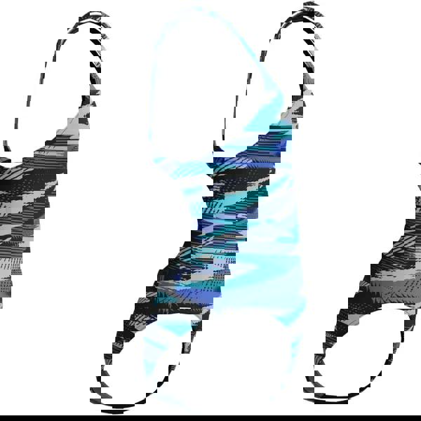 Speedo Girls HyberBoom allover printed medalist black blue swimsuit top