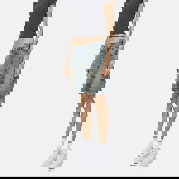 Good For Nothing Blue Vintage Denim Shorts - Blue Image 5