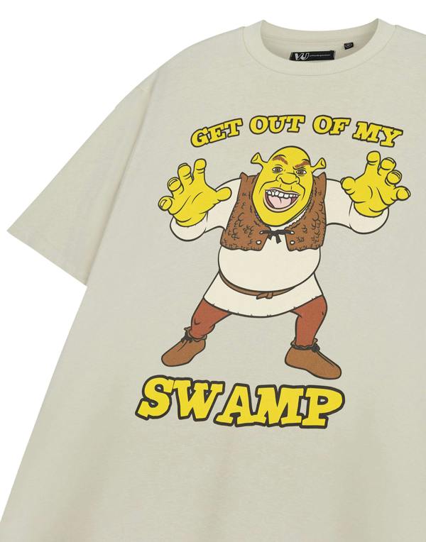 Shrek Unisex Beige Character Short Sleeved T-Shirt