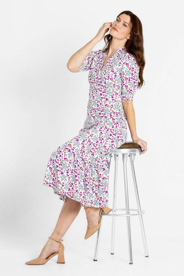 ENORSIA Ditsy Floral Midi Dress