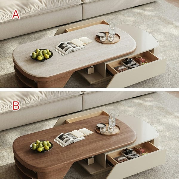 Rit Concept Zubair Oval Extendable Coffee Table With Storage