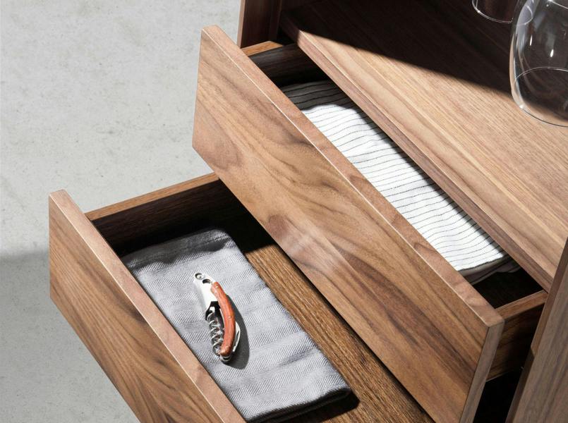 Angel Cerdá Swivelling walnut bar cabinet 3115