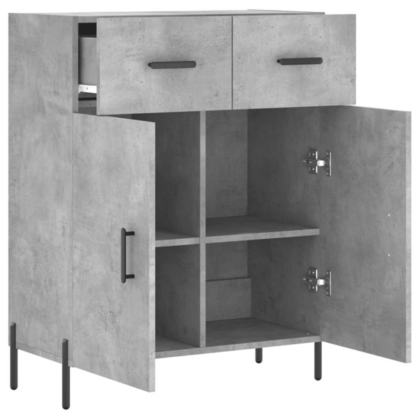 Berkfield Sideboard Concrete Grey 69.5x34x90 cm Engineered Wood