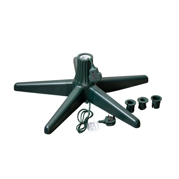 Samuel Alexander 20cm x 65cm Green Rotating Christmas Tree Stand for 2.4m Max Tree Height