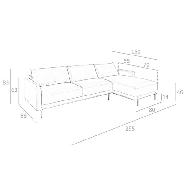 Angel Cerdá Corner sofa in black leather 6197/6198