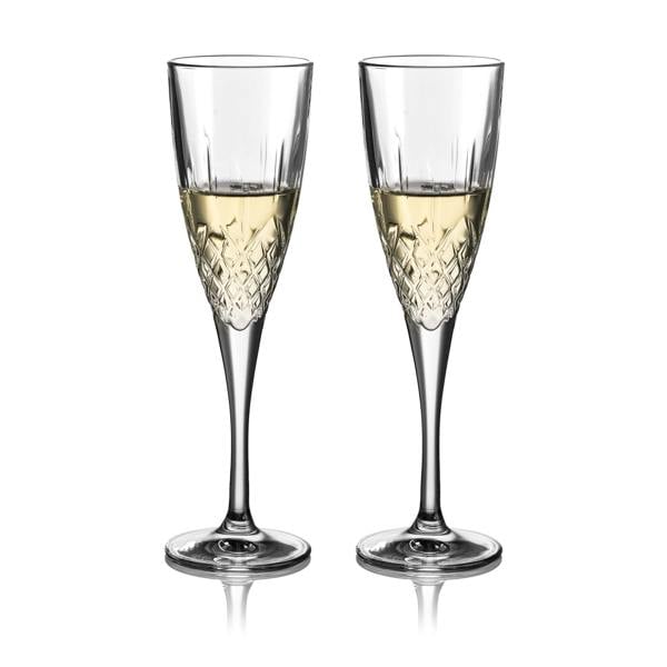 Regency Crystal Champagne Flutes - Set of 2