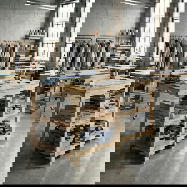 Arbor Garden Solutions Wooden Workbench MDF Top Depth-3ft With Double Shelf