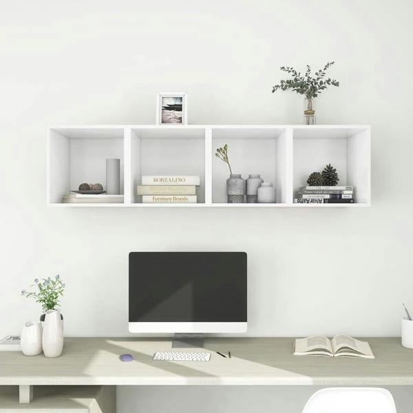 Berkfield Wall Cabinets 4 pcs White 37x37x37 cm Engineered Wood