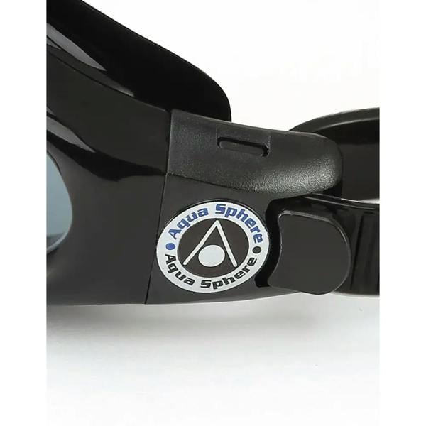 Black Aqua Sphere Kaiman goggles with tinted lens and strap