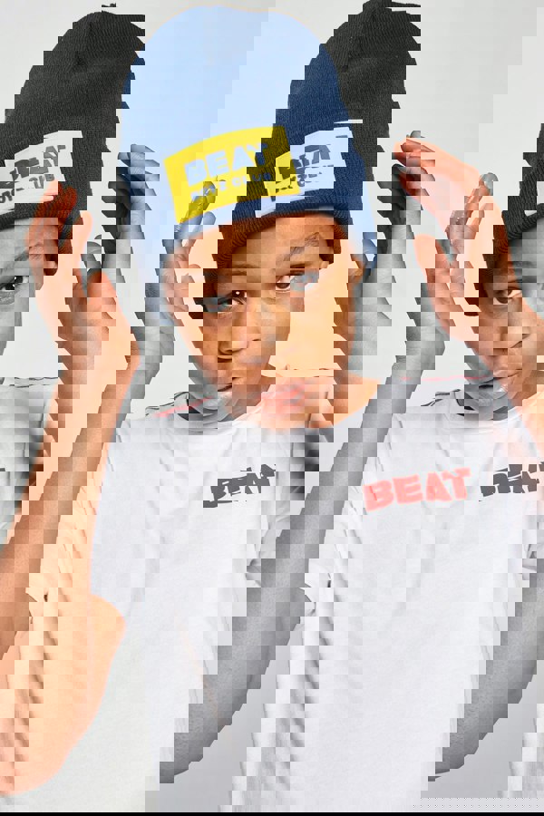 Beat Boyz Club Badge Beanie Hat - Navy